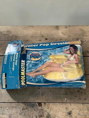 Water Pop Circular Lounge Float 48.5" Diameter By Poolmaster - Yellow Inflatable